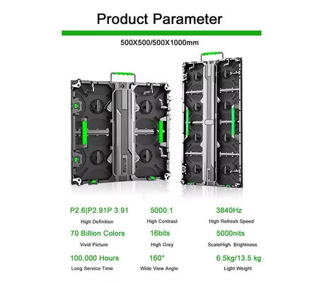 Lightweight Aluminum LED Panels With 3-in-1 SMD2121 2.976Mm Pixel Pitch ...